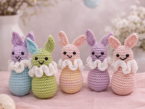 Häkelanleitung Osterhasen Anhänger – Amigurumi Deko für den Osterstrauch