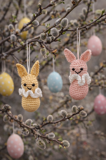 Häkelanleitung Osterhasen Anhänger – Amigurumi Deko für den Osterstrauch