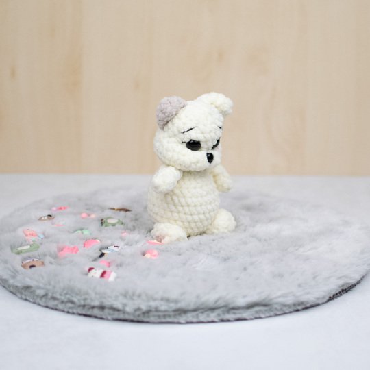 Marshmallow Kitten Crochet Pattern – Cute Chenille Cat PDF Tutorial