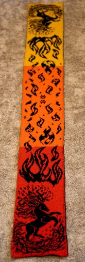 Strickanleitung Doubleface-Schal (Damen&Herren) "Feuerpferd"