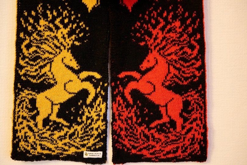 Strickanleitung Doubleface-Schal (Damen&Herren) "Feuerpferd"