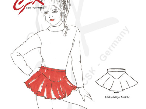 Rock mit Hose PDF-Schnittmuster Gr. 140 (10)  Eiskunstlauf, Ballett, RSG