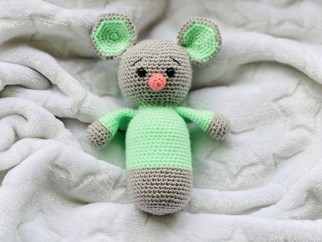 Häkel-Maus "Kokon", Erste Kuschelfreund,Kokon-Mäuschen - Bild 3