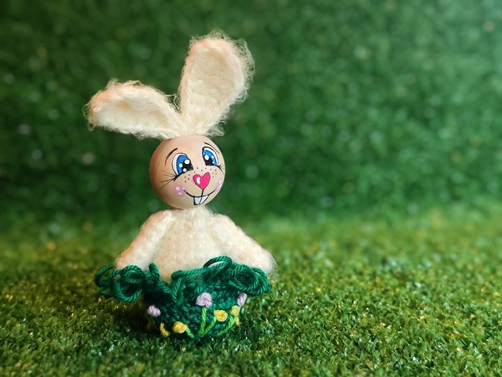 Sparset Schaf und Hase je 2 Größen Frühling Ostern Deko Variante Holzkugel