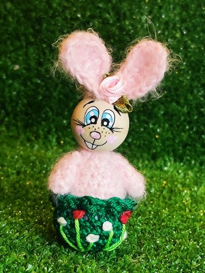 Sparset Schaf und Hase je 2 Größen Frühling Ostern Deko Variante Holzkugel