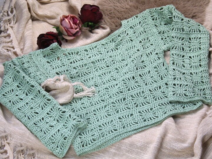 Liveas Gehäkeltes Shirt, Sommer Shirt Festival Shirt No. 016