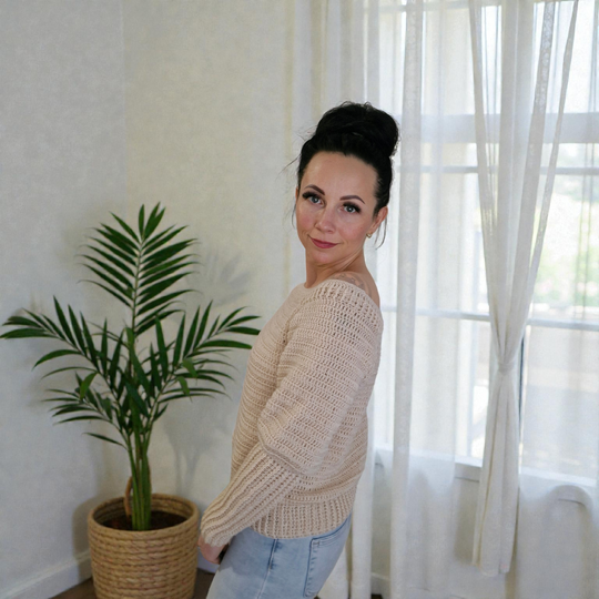 PDF Häkelanleitung Pullover "Relaxy Chic" Raglan von oben Größe S bis XXL