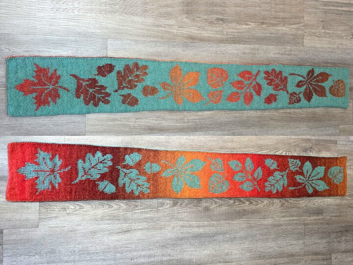 Doubleface Herbstlaubschal