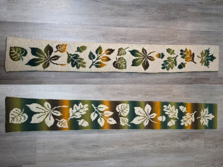 Doubleface Herbstlaubschal