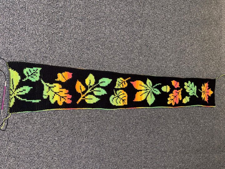 Doubleface Herbstlaubschal