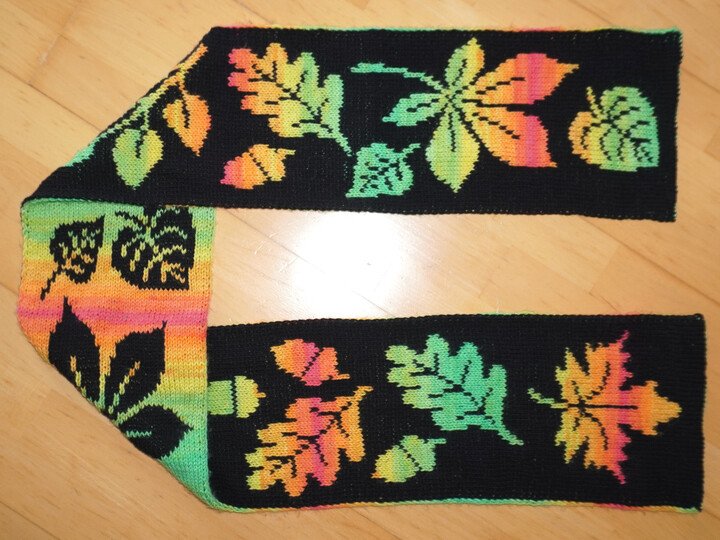 Doubleface Herbstlaubschal