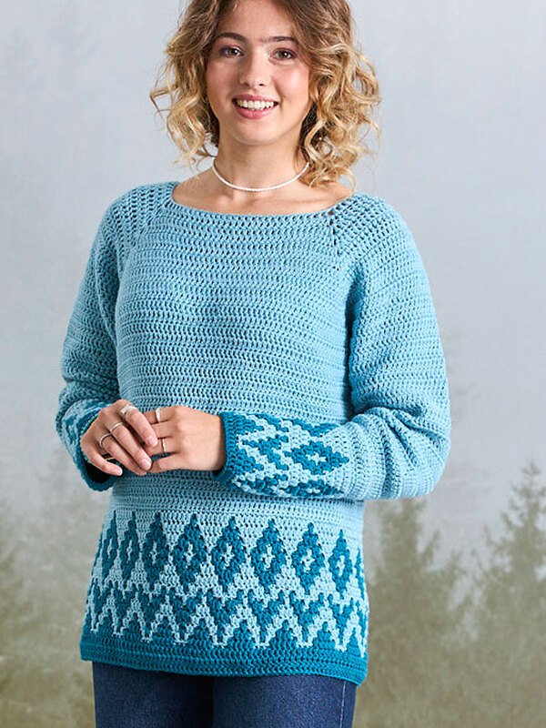 PULLOVER FLORA, gehäkelt - Bild 6