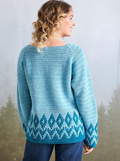 PULLOVER FLORA, gehäkelt