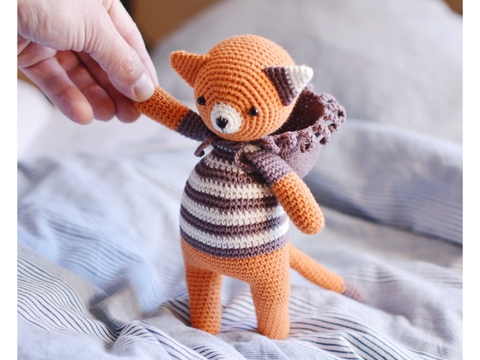 Katze und Löwe Amigurumi Häkelanleitung – 2 in 1 Kätzchen mit Löwen-Hoodie