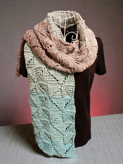 Scarf / Stole TriTwist Dreieckswirbel BE – crochet pattern