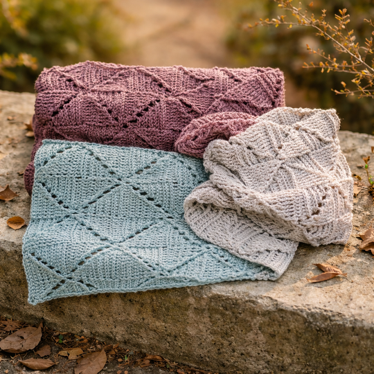 Schal / Stola TriTwist Dreieckswirbel BE - Häkelanleitung