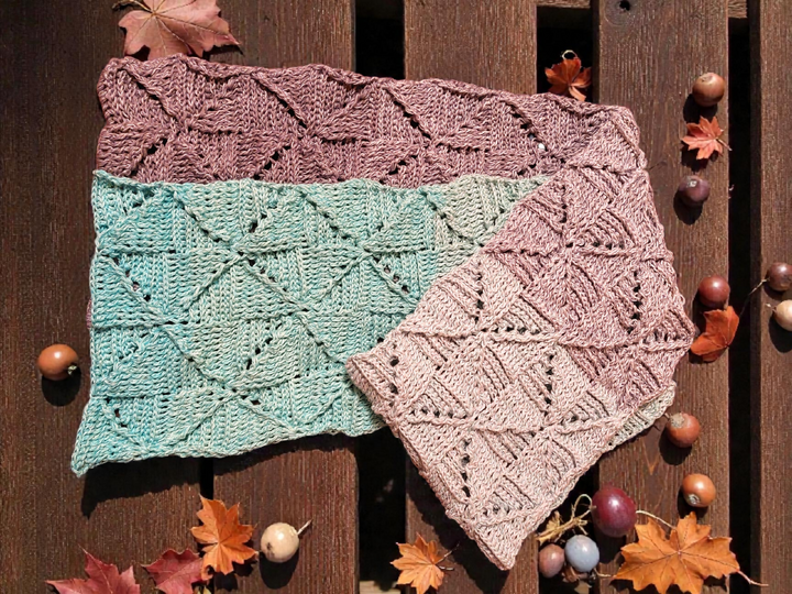 Schal / Stola TriTwist Dreieckswirbel BE - Häkelanleitung