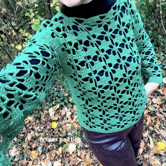 Blumen Pullover Marrakesch – Häkelanleitung