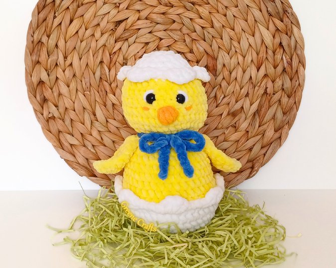 Easter Crochet Pattern: Mini Bunny & Chick in Egg (No Sew, For Beginners)