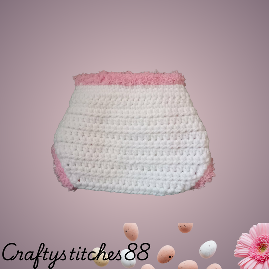 Newborn Bunny Easter Crochet Pattern Set, 3 Month Baby Diaper Outfit Patter