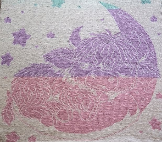 Knitting pattern "Strolchi makes a wish" - cute little double-faced blanket