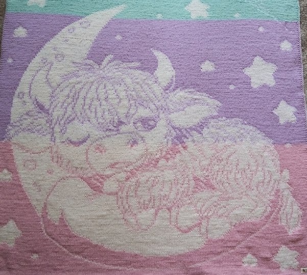 Knitting pattern "Strolchi makes a wish" - cute little double-faced blanket