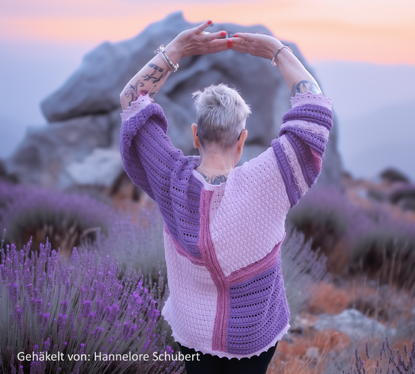 Frauhohmanns Häkelpullover "GlitzerKante"