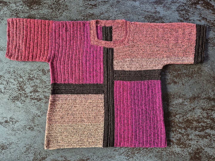 Frauhohmanns Häkelpullover "GlitzerKante"