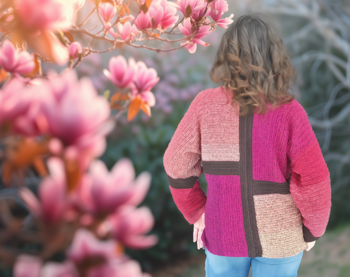 Frauhohmanns Häkelpullover "GlitzerKante"