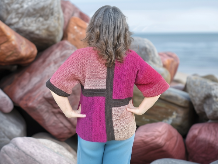 Frauhohmanns Häkelpullover "GlitzerKante"