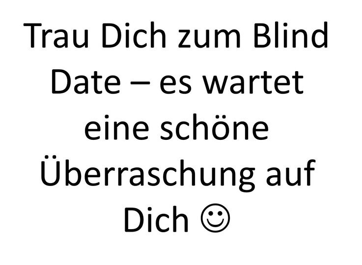 Blind Date - eine kleine Doubleface Überraschung