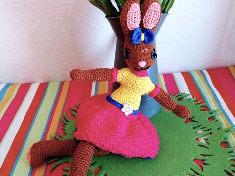 „Ellis Osterhäschen“   PDF Häkelanleitung mit vielen Bildern