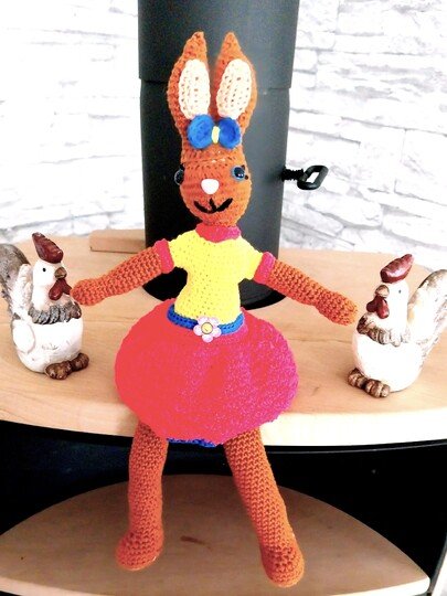 „Ellis Osterhäschen“   PDF Häkelanleitung mit vielen Bildern