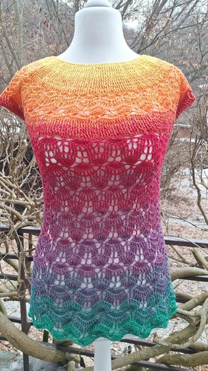 Tunika/Shirt/Kleid Sunset Vibes, Häkelanleitung