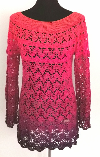 Tunika/Shirt/Kleid Sunset Vibes, Häkelanleitung