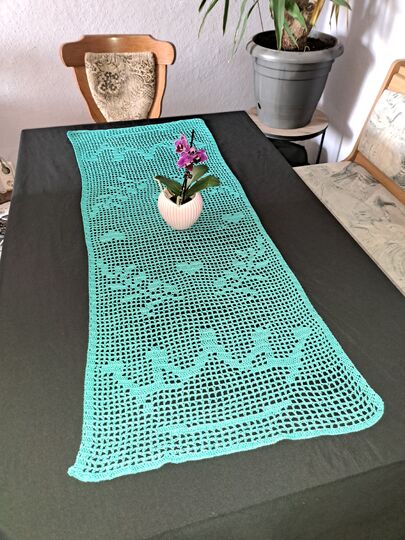 Tischläufer Krone Häkelanleitung