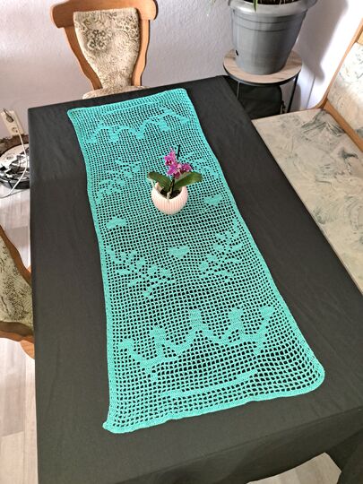 Tischläufer Krone Häkelanleitung