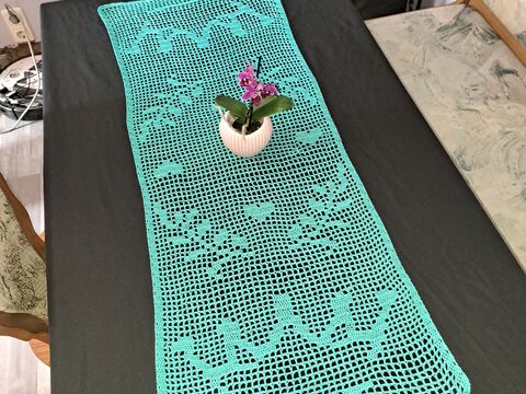 Tischläufer Krone Häkelanleitung