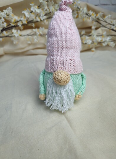 Knitting Pattern for a Spring Gnome