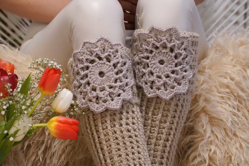 Häkelanleitung Bein Stulpen / Earthflow Stulpen