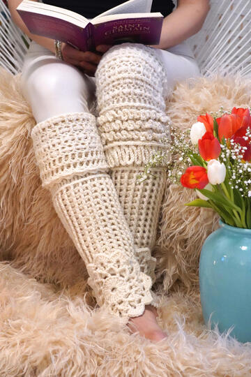 Häkelanleitung Bein Stulpen / Earthflow Stulpen