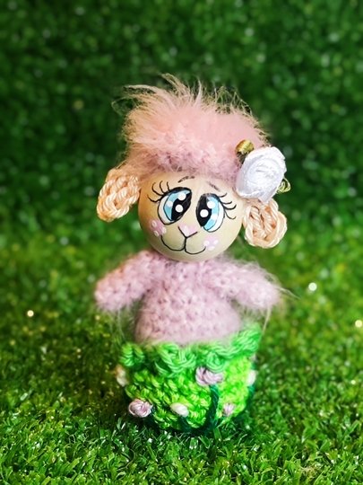 Schaf in 2 Größen Anhänger Frühling Ostern Türkranz Deko Variante Holzkugel