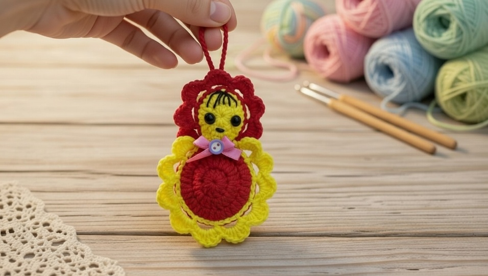 Crochet Doll Money Bag Keychain Pattern PDF + Video Tutorial (English)