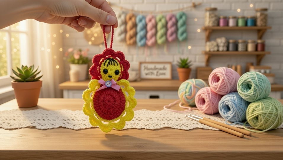 Crochet Doll Money Bag Keychain Pattern PDF + Video Tutorial (English)