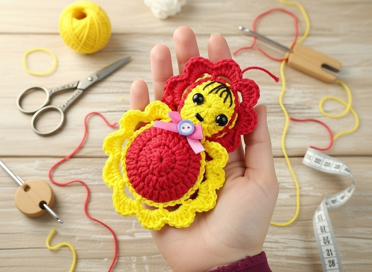 Crochet Doll Money Bag Keychain Pattern PDF + Video Tutorial (English)