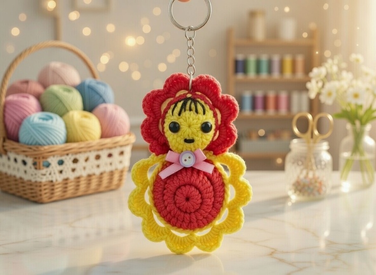 Crochet Doll Money Bag Keychain Pattern PDF + Video Tutorial (English)
