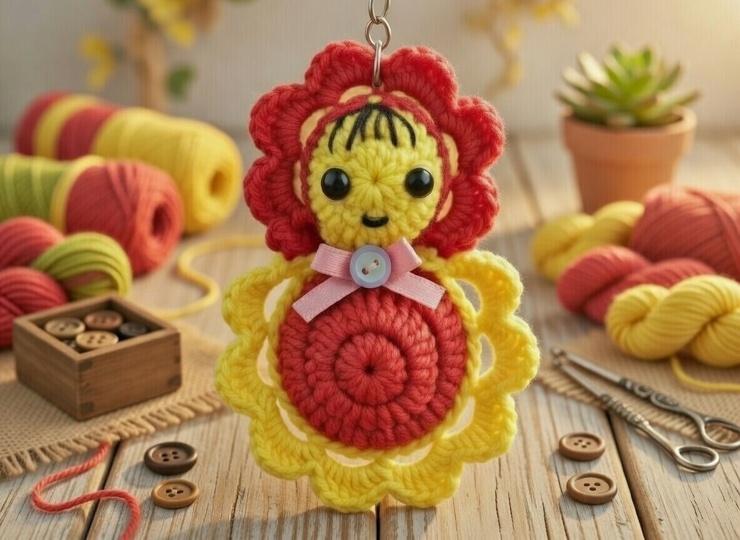 Crochet Doll Money Bag Keychain Pattern PDF + Video Tutorial (English)