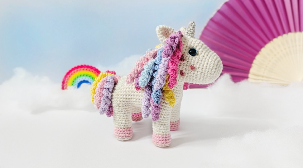 Regenbogen-Einhorn - Amigurumi Häkelanleitung