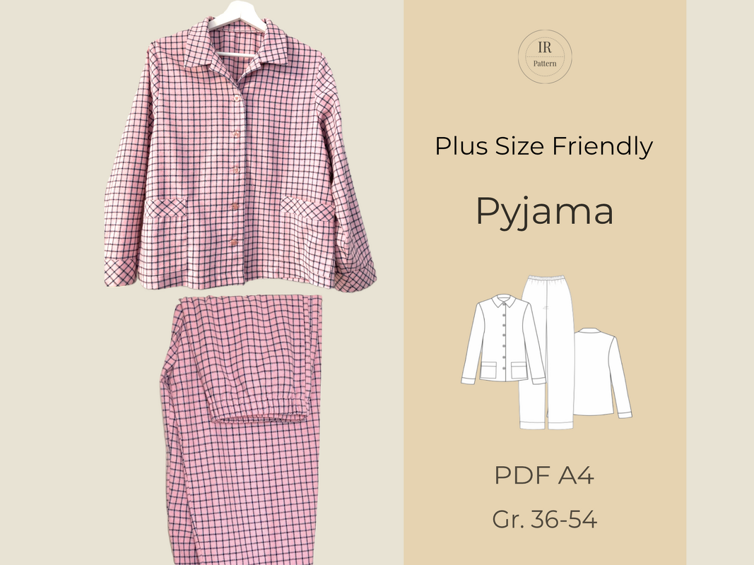 Damen Pyjama PDF Schnittmuster - Bild 2