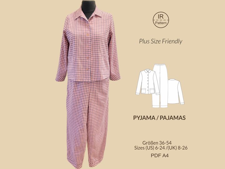Damen Pyjama PDF Schnittmuster